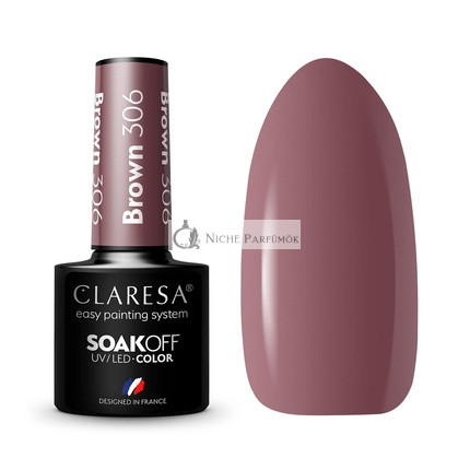 Claresa UV LED Lak na nechty Kolekcia Hybridná Manikúra Soak Off Hnedá Farba 5ml