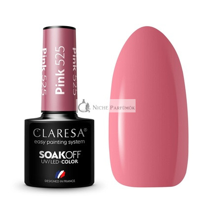 Claresa UV LED Lak na Nehty Kolekcia Hybridná Manikúra Soak Off - 5ml Rúžová Farba č. 525