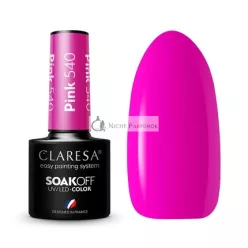   Claresa UV LED Lak na nechty Kolekcia Hybridná Manikúra Soak Off - 5ml Rúžová farba č. 540