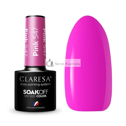 Claresa UV LED Lak na Nechty Kolekcia Hybrid Manikúra Soak Off - 5ml Ružová Farba č. 547