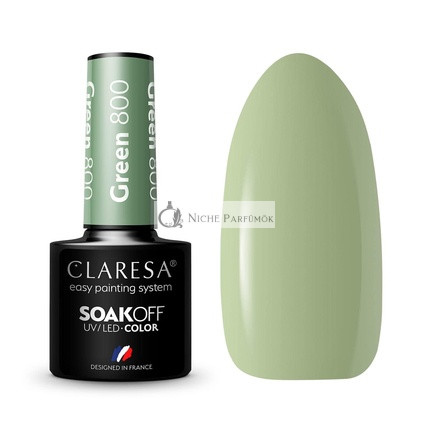 Claresa 800 Zelený UV Lak na Nechty, 5ml
