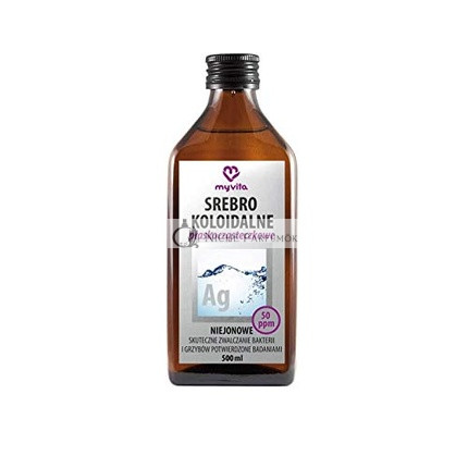 MyVita Kolloidné Striebro Ag Nonionická Ploché Molekuly 500ml, 50ppm