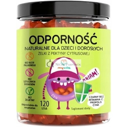 MyVita Vitamíny a Minerály na Odolnosť Doplnky Stravy pre Deti a Dospelých, 120 g, 2 Želé denne