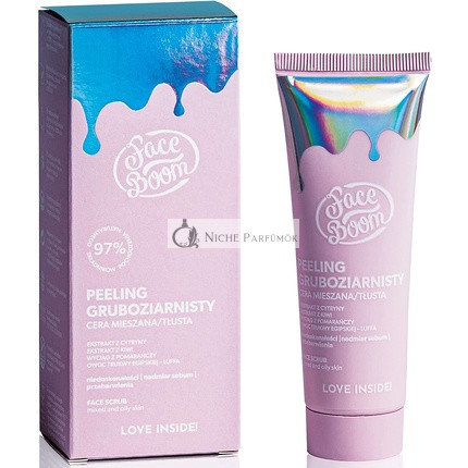 Body Boom Peeling na tvár pre zmiešanú a mastnú pleť, 50g