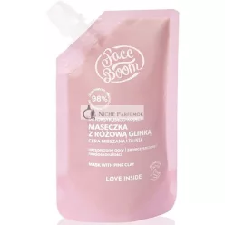  Body Boom Maska na tvár s ružovým ílom, detoxikačná a upokojujúca pre všetky typy pleti 40g