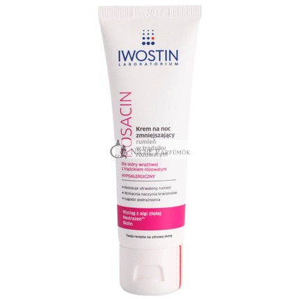 Rosacin Upokojujúci Nočný Krém - Iwostin - pre citlivú pleť s rosaceou - 40ml