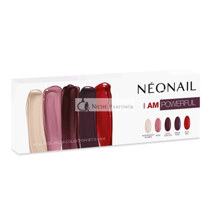 NEONAIL I am Powerful UV Lak na nechty Set - Ružový, Béžový, Červený a Šedý