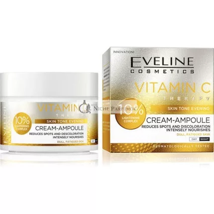 Eveline vitamín C osvetľujúce krémová ampulka, matná pleť, 50ml