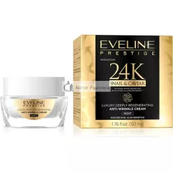   Eveline Cosmetics Prestige 24k Slimák a Kaviár Protiwrinkle Lifting Nočný Krém, 50ml
