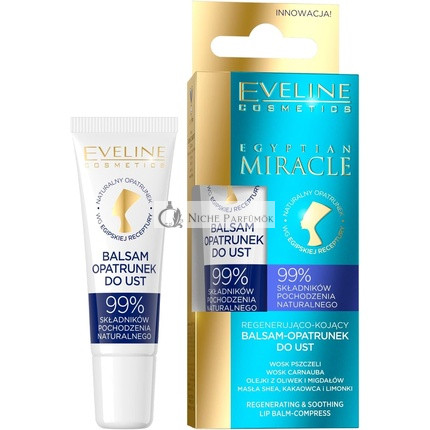 Eveline Egyptian Miracle Regenerating & Soothing Lip Balm-Compress výživný balzam na pery 12 ml