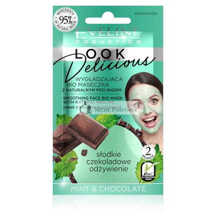 Eveline Cosmetics Look Delicious Hladkú Maska na Tvár s Prírodným Peelingom, 10ml