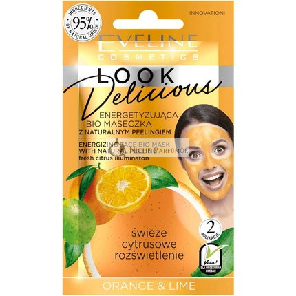 Eveline Cosmetics Look Delicious Energizujúca pleťová maska s prírodným peelingom, 10ml