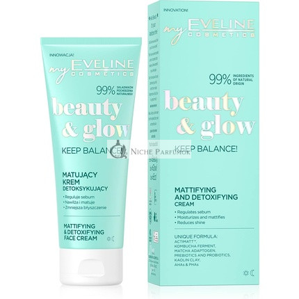 EVELINE Beauty & Glow Keep Balance! Matný Detoxifikačný Krém, 75ml