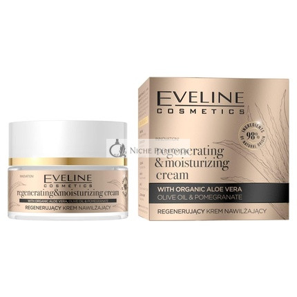 Eveline Cosmetics Organické zlaté regenerujúce zvlhčujúce krém, 50ml