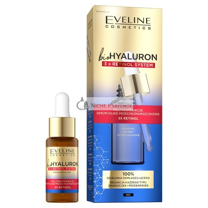 EVELINE COSMETICS Biohyaluron 3x Retinol Systém Multi Oprava Sérum na tvár proti starnutiu 18ml