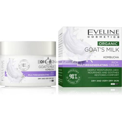 Eveline Organické Mlieko z Kozej Mlieka Bohatý Multiregenerujúci Krém na Veľmi Suchú Pokožku 50ml