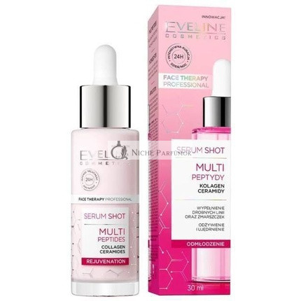 Eveline Sérum Shot Liečba Multipeptidové Spevňujúce Sérum na Tvár, Krk a Dekolt 30ml