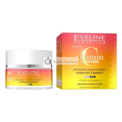 Evel C-vitamin 3x akcia rozjasňujúci-upokojujúci krém na tvár, 50ml