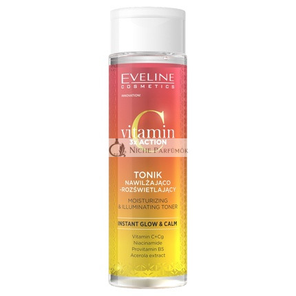 Eveline Vitamín C 3x Akcia Hydratačný a Rozjasňujúci Toner, 200ml