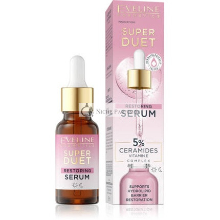 Eveline Super Duet Obnovujúce sérum 5% ceramidmi a komplexom vitamínu E, 18ml