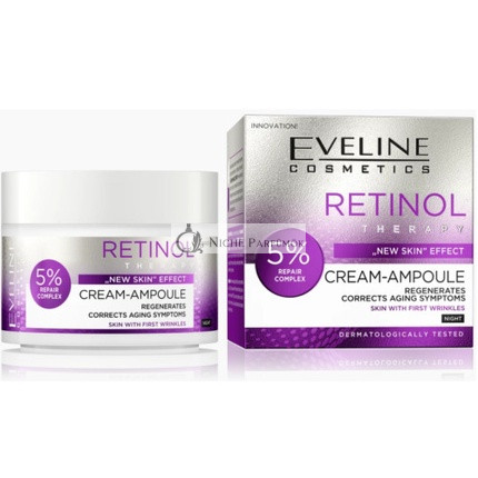 Eveline Cosmetics Retinolová terapia Nočný krém 5% Opravnú komplex Nová pleť