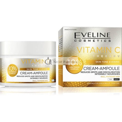 Eveline vitamín C osvetľujúce krémová ampulka, matná pleť, 50ml