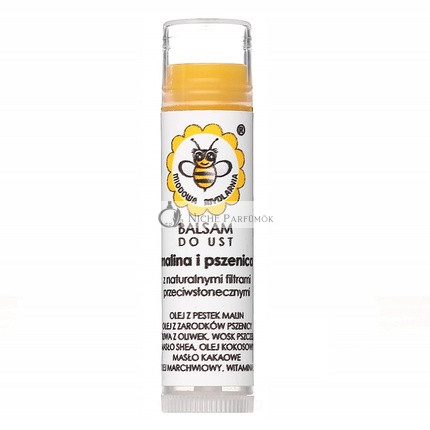 Balzam na pery Honey Soap House s prírodnými SPF filtrami Malina a Pšenica, 45ml