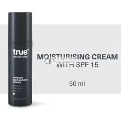   True Men Starostlivosť o Pleť Hydratačný Deň Krém so SPF 15 Pokročilá Ochrana pred Vekom a Znečistením 50ml