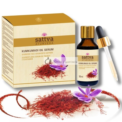 Sattva Kumkumadi Olejové Sérum na Tvár Proti Starnutiu s Šafránom pre Žiarivú Pokožku a Proti Pigmentovým Škvrnám 30ml
