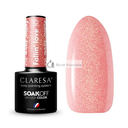 Claresa UV LED Lak na Nechty Kolekcia Hybrid Manikúra Soak Off - Zlatá Farba Č. 10, 5ml