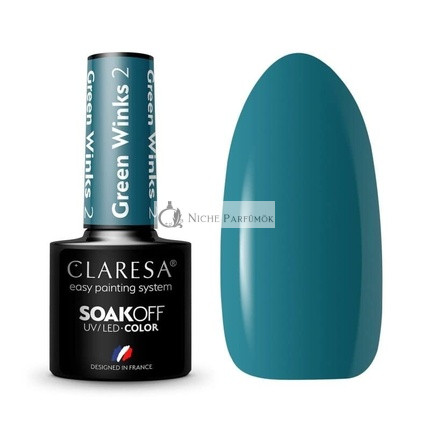 Zelené Winks UV lak na nechty 5 ml Claresa - Balenie 2 ks