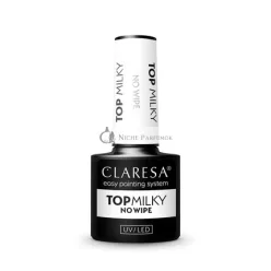 Top Milky No Wipe UV Lak na nechty 5ml Claresa
