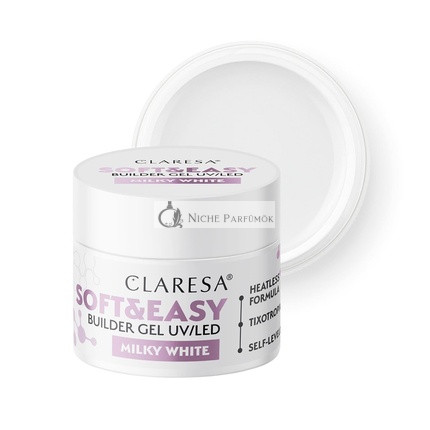 Claresa Mäkka a Ľahká Stavebná Gélová Hmota Mliečne Biela 12g