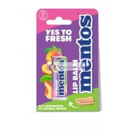 Mentos Broskyňový Balzam na Pery - 44g Prémiová Hydratácia pre Hladké a Jemné Pery