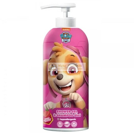 Psi Patrol 2 v 1 umývací gél a šampón, jahoda, 1000ml