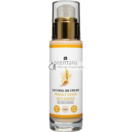 Orientana Prírodný BB Krém Perfektné Krytie Proti Starnutiu SPF 30 Vegánske Hydratačné Lesk, 30 ml