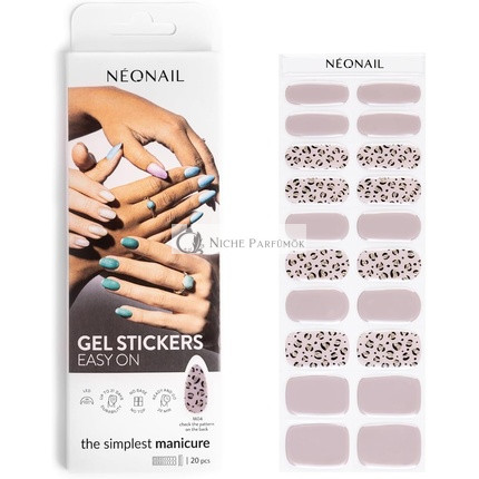 NEONAIL UV Gél Nálepky Ľahké Na Použitie M04 Béžové 15 Vzorov Nálepky Na Nechty Pásiky Na Nechty Gélové Nálepky Nálepky Na Ruky A Nohy Dekorácia Nechtov