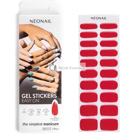 NEONAIL UV gélové nálepky Easy On M06 Červené 15 vzorov nálepky na nechty gélové nálepky na dekoráciu nechtov