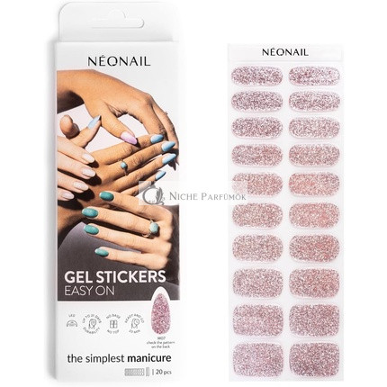 NEONAIL UV Gél Nálepky Easy On M07 Rúžová 15 Vzorových Nálepiek na Nechty, Nálepky na Lak na Nechty, Gélové Nálepky na Nechty, Nálepky na Ruky a Nohy, Dekorácia Nechtov
