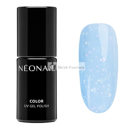 NEONAIL UV Lak na Nechty 7,2 ml Modrý Blue-Ming Glitter Gél Nechtový Dizajn Shellac