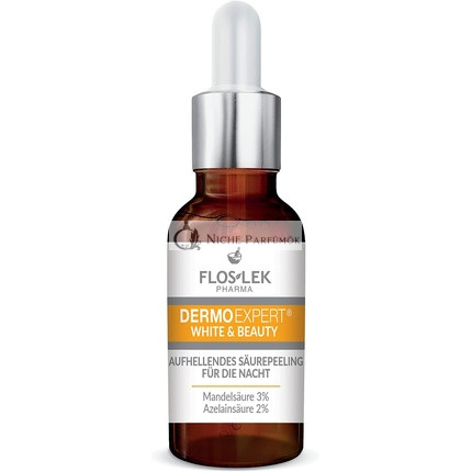 FLOSLEK Brightening Night Acid Peel - Upokojuje začervenanie a chráni pleť - Pre všetky typy pleti s farebnými odchýlkami, 30 ml