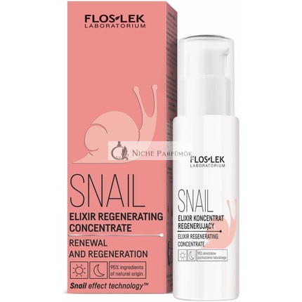 FLOSLEK Hlemýžď Sérum na Tvár, 30ml, Anti-Aging Gél Krém, Proti Tmavým Kruhom a Opuchom, Prírodná Starostlivosť o Pleť, Hlboko Hydratujúca a Obnovujúca, 95% Extrakt z Hlemýžďa