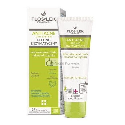 Floslek Anti Acne 24h Systém Enzymatický Peeling 50ml
