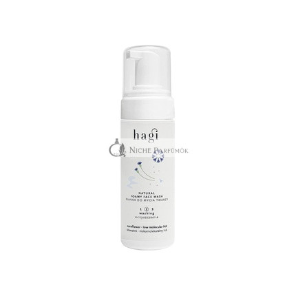 Hagi Prírodná Čistiaca Pena na Tvár s Hyalurónovou Kyselinou, Riasami, Nezábudkami a Bétainom 150ml