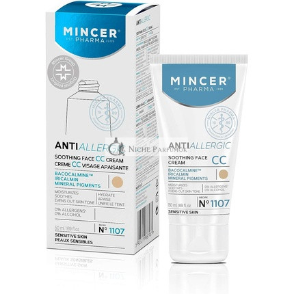 Mincer Pharma Antialergén Upokojujúci Hydratačný CC Krém pre Citlivú Pokožku s Bacocalmine, Iricalmine a Minerálnymi Pigmentami 50ml