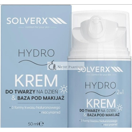 Solverx H2O+ Hlboký Denný Krém na Tvár, 50ml