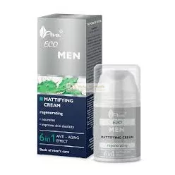   Ava Laboratorium Eco Men Mattifying Cream Regenerujúci, 50ml, + Bezplatné Vzorky