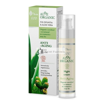 Barbary a Aloe Vera Nočný Krém Proti Starnutiu Hydratačný Aloe Organic, 50ml