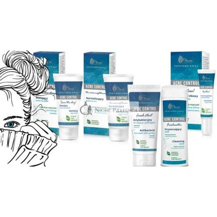 AVA Kontrola Akne Profesionálny Bodový Denný/Nocný Krém Čistiaci Peeling Toner