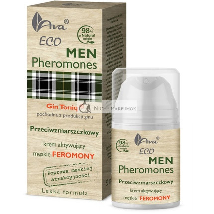 Ava Laboratorium Eco Men Pheromóny proti vráskam aktivačný krém na tvár s feromónmi, 50ml